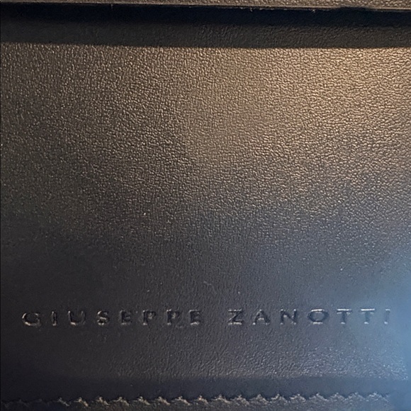 GIUSEPPE ZANOTTI Black Leather Envelope Clutch